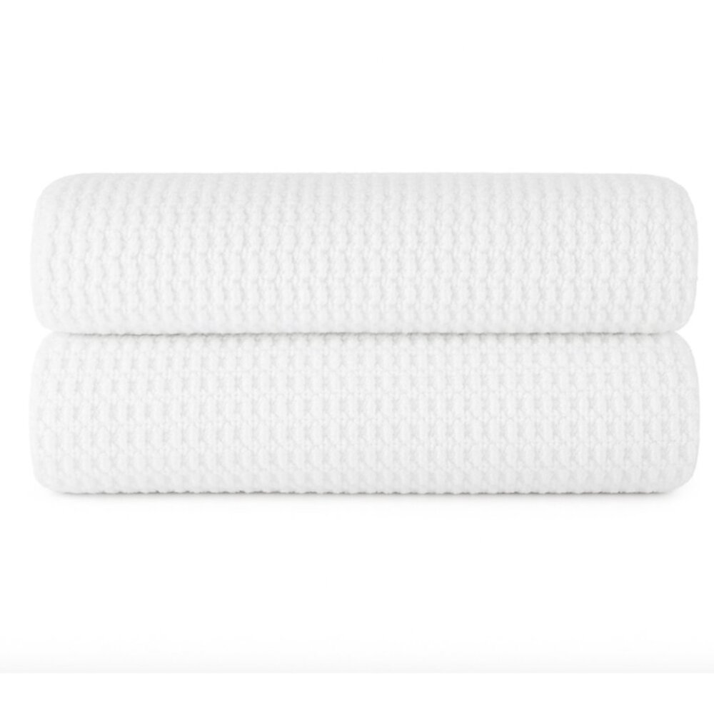 Home Expressions Quick Dry Solid White 2 Bath Towels 30in x 54in